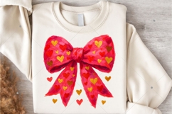 Valentines Day Coquette Bow PNG, Valentine Brushstroke Png Product Image 5