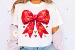 Valentines Day Coquette Bow PNG, Valentine Brushstroke Png Product Image 2