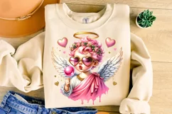 Valentine's Day Cupid PNG, Retro Cupid, Cute Cupid PNG, Love Product Image 3