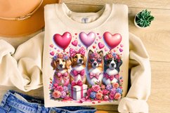 Valentines Day Dogs PNG, Valentine&#039;s Day Puppy Sublimation Product Image 2