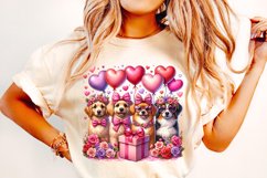 Valentines Day Dogs PNG, Valentine&#039;s Day Puppy Sublimation Product Image 3