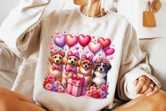 Valentines Day Dogs PNG, Valentine&#039;s Day Puppy Sublimation Product Image 1