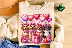 Valentines Day Dogs PNG, Valentine&#039;s Day Puppy Sublimation Product Image 2