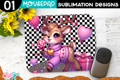  Deer Mouse pad Sublimation Design
