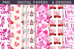 Valentines Day Digital Paper | Heart seamless pattern Product Image 1