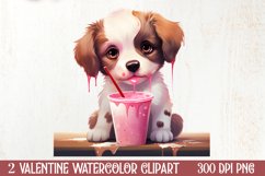 Valentines Day Dog Clipart, Valentines PNG Product Image 1