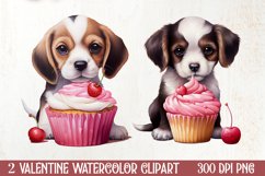 Valentines Day Dog Clipart, Valentines PNG Product Image 1