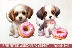 Valentines Day Dog Clipart, Valentines PNG Product Image 1