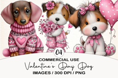 Valentines Day Dog Coquette Clipart Product Image 1