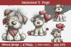 Valentines Day Dogs Clipart Product Image 1