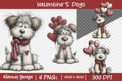 Valentines Day Dogs Clipart Product Image 1