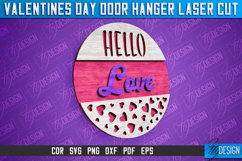Valentines Day Door Hanger Laser Cut SVG | Laser Cut File Product Image 3
