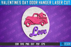 Valentines Day Door Hanger Laser Cut SVG | Laser Cut File Product Image 5