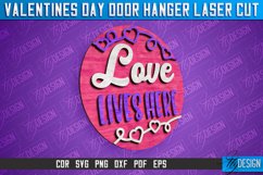 Valentines Day Door Hanger Laser Cut SVG | Laser Cut File Product Image 6