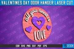 Valentines Day Door Hanger Laser Cut SVG | Laser Cut File Product Image 9