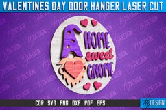 Valentines Day Door Hanger Laser Cut SVG | Laser Cut File Product Image 2