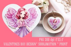 Valentines Day Sublimation Keychains PNG Product Image 1