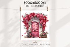 Valentine&#039;s Day Floral Door Roses Flowers Victorian Love PNG Vintage Transparent Print junk journal collage scrapbooking designs sublimation printable files  watercolor antique Floral Door Valentine Day Wedding flowers, fantasy Victorian Vintage Love