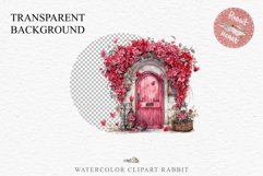 Valentines Day Floral Door Roses Flowers Victorian Love PNG Vintage Transparent Print junk journal collage  scrapbooking designs sublimation printable watercolor antique Floral Door Valentine Day Wedding flowers, fantasy Victorian Vintage Love