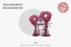 Valentines Day Floral Door Roses Flowers Victorian Love PNG Vintage Transparent Print junk journal collage  scrapbooking designs sublimation printable watercolor antique Floral Door Valentine Day Wedding flowers, fantasy Victorian Vintage Love