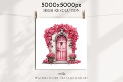 Valentines Day Floral Door Roses Flowers Victorian Love PNG Vintage Transparent Print junk journal collage  scrapbooking designs sublimation printable watercolor antique Floral Door Valentine Day Wedding flowers, fantasy Victorian Vintage Love
