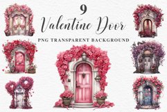 Valentine&#039;s Day Floral Door Roses Flowers Victorian Love PNG Vintage Transparent Print junk journal collage scrapbooking designs sublimation printable files  watercolor antique Floral Door Valentine Day Wedding flowers, fantasy Victorian Vintage Love