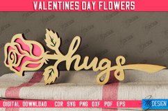 Valentine&#039;s Day Wooden Flowers Laser Cut Bundle |Valentine&#039;s Product Image 3