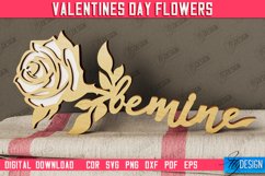 Valentine&#039;s Day Wooden Flowers Laser Cut Bundle |Valentine&#039;s Product Image 4