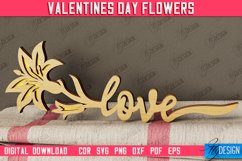 Valentine&#039;s Day Wooden Flowers Laser Cut Bundle |Valentine&#039;s Product Image 8