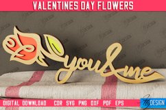 Valentine&#039;s Day Wooden Flowers Laser Cut Bundle |Valentine&#039;s Product Image 9