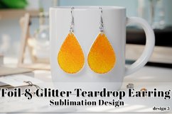 Foil Glitter Earring, Teardrop Earring Sublimation Design 5 Product Image 1