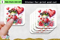  Frog Sticker for print and cut