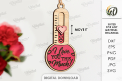 Valentine&#039;s Day Gift Ornament Laser Cut. Valentine Gift SVG Product Image 1