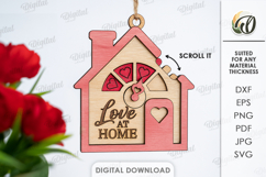 Valentine Gift Ornaments Bundle Lasercut. Valentine Gift SVG Product Image 8