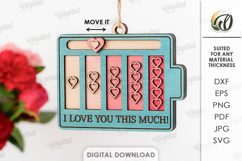 Valentine Gift Ornaments Bundle Lasercut. Valentine Gift SVG Product Image 12
