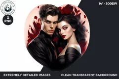 Valentine's day Sublimation - romantic Glam Couple Clipart Product Image 2
