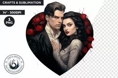 Valentine's day Sublimation - romantic Glam Couple Clipart Product Image 1