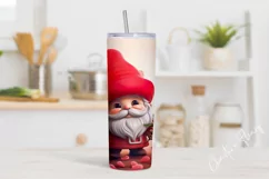 Cute Valentines Gnome Tumbler Wrap PNG | Valentine PNG Product Image 2