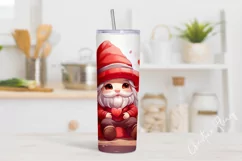 Cute Gnome Valentine Tumbler Wrap PNG | Valentine PNG Product Image 2