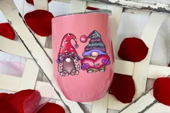 Happy Valentines Day Gnome Couple Sublimation Design, Valentine Clipart, Love Png, Hearts Png