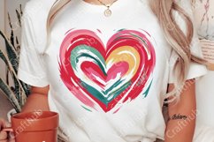 Valentines Day Heart Png, Brushstroke Valentines Png Product Image 3