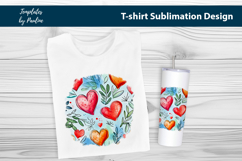 Valentines day Heart Tshirt Sublimation bundle