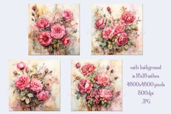 Valentine&#039;s Day, Vintage Floral Junk Journal Backgrounds, s1 Product Image 2