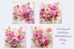 Valentine&#039;s Day, Vintage Floral Junk Journal Backgrounds, 12 Product Image 2