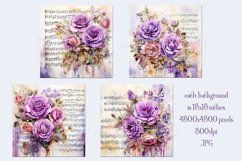 Valentine&#039;s Day, Vintage Floral Junk Journal Backgrounds, 16 Product Image 2