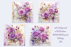 Valentine&#039;s Day, Vintage Floral Junk Journal Backgrounds, 18 Product Image 2