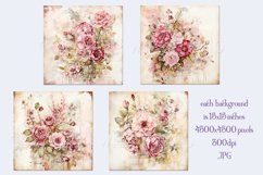 Valentine&#039;s Day, Vintage Floral Junk Journal Backgrounds, s2 Product Image 2