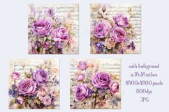 Valentine&#039;s Day, Vintage Floral Junk Journal Backgrounds, 21 Product Image 2
