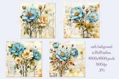 Valentine&#039;s Day, Vintage Floral Junk Journal Backgrounds, 27 Product Image 2