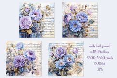 Valentine&#039;s Day, Vintage Floral Junk Journal Backgrounds, 31 Product Image 2
